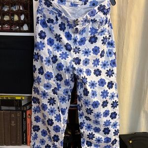 Rue21 Blue and White Floral Pants